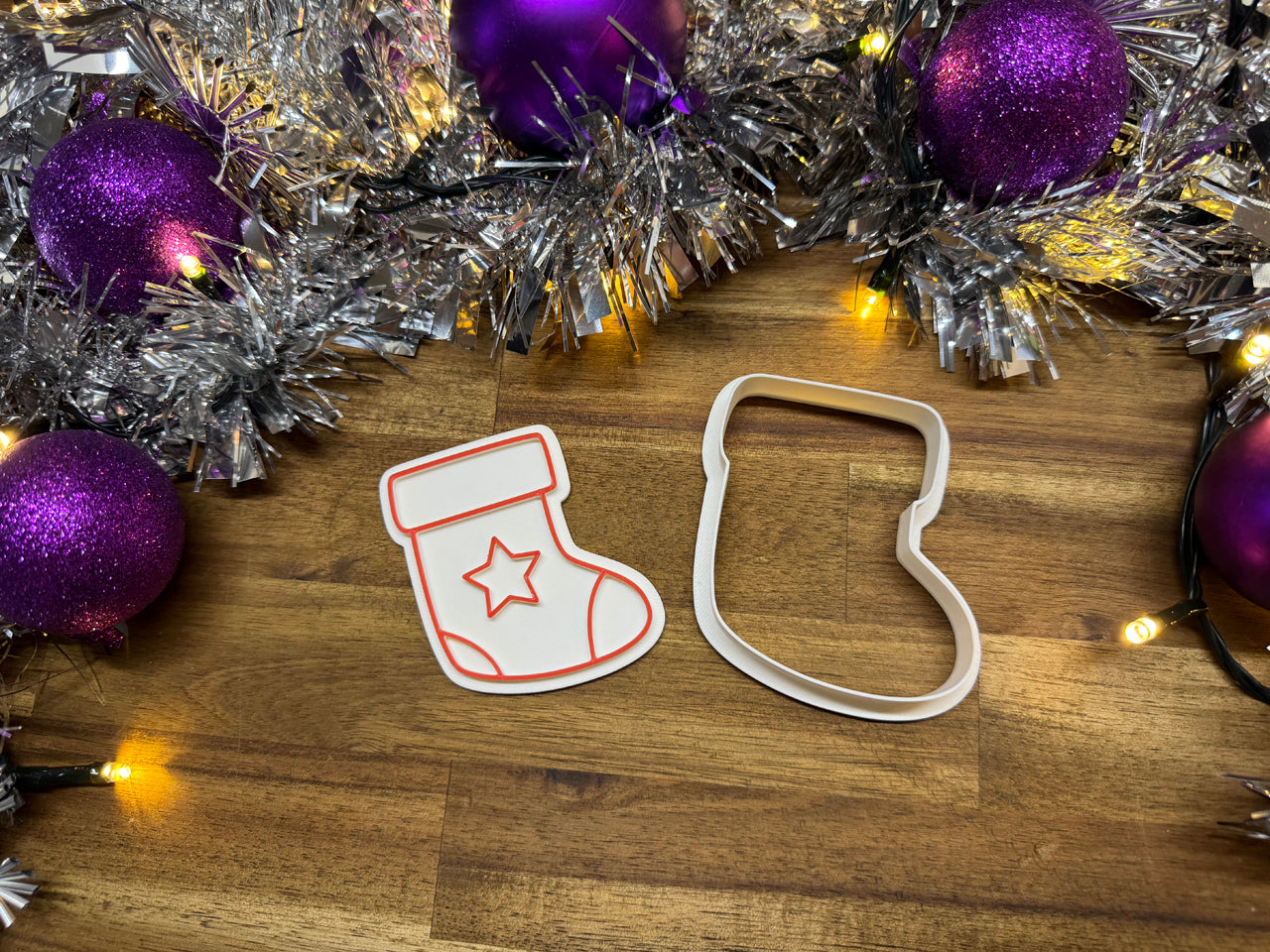 Keksausstecher - Weihnachtssocke mit Stern