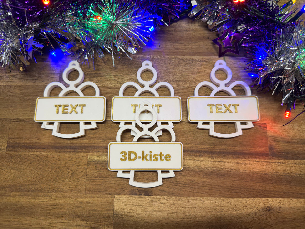 Personalisierter Christbaumschmuck - 4Set - Engelchen