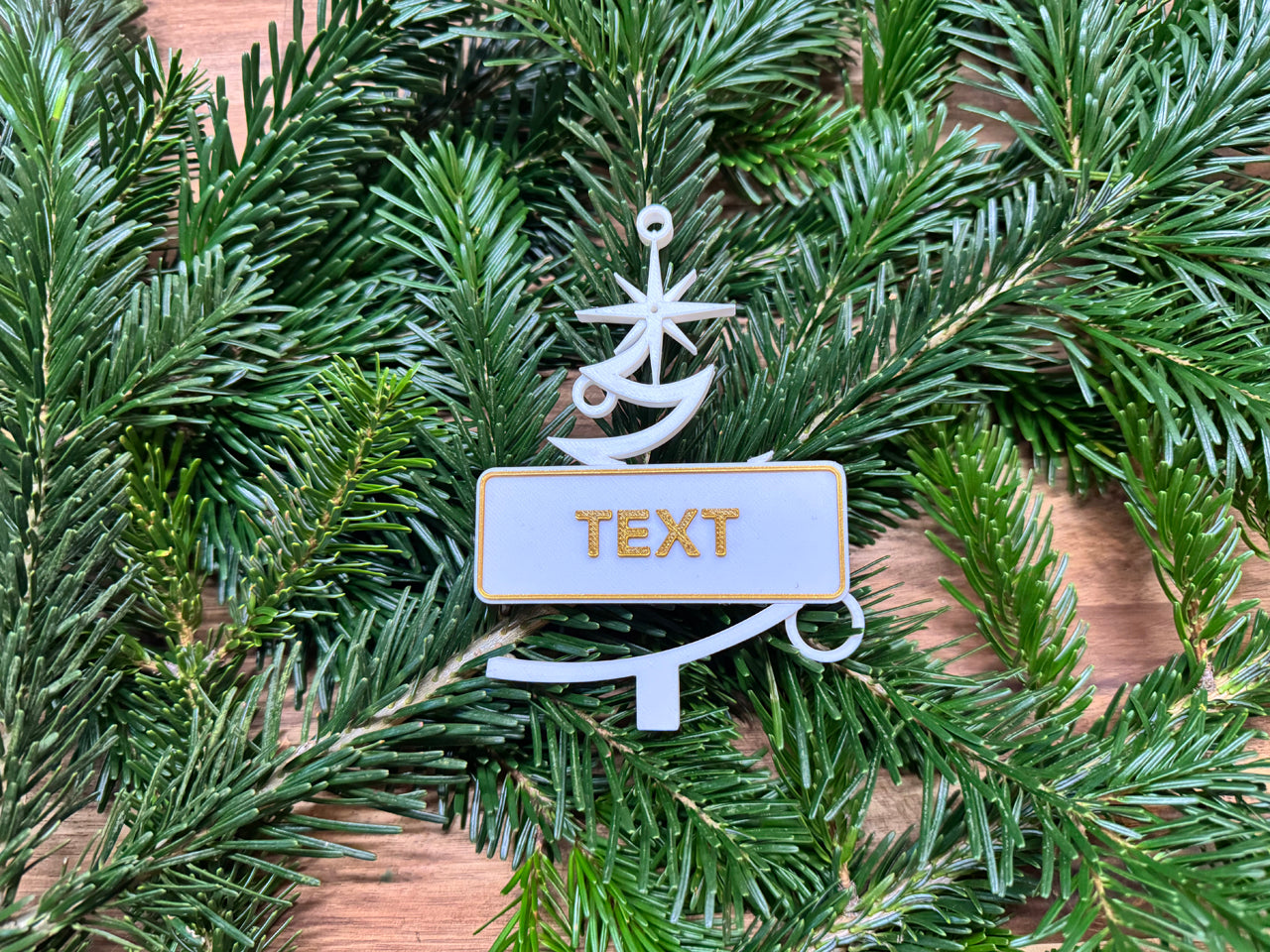 Personalisierter Christbaumschmuck - 4Set - Weihnachtsbaum