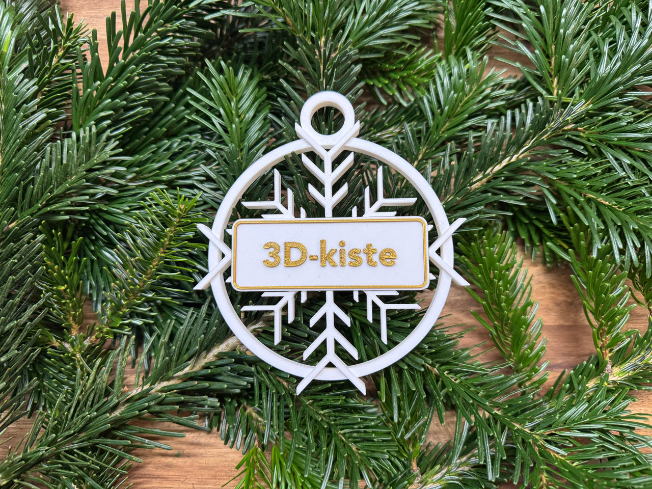Personalisierter Christbaumschmuck - Schneeflocke