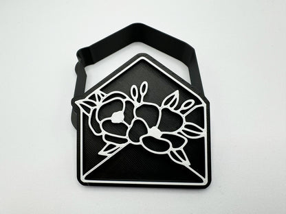 Keksausstecher - Umschlag mit Blumen