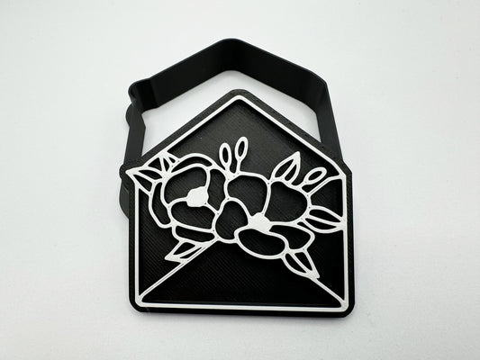 Keksausstecher - Umschlag mit Blumen
