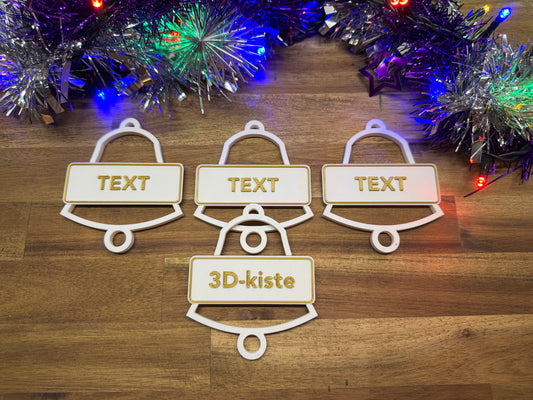 Personalisierter Christbaumschmuck - 4Set - Glöckchen
