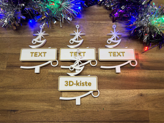 Personalisierter Christbaumschmuck - 4Set - Weihnachtsbaum