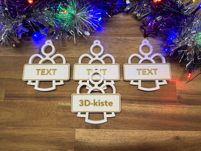 Personalisierter Christbaumschmuck - 4Set - Engelchen
