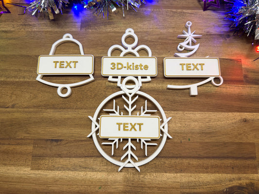 Personalisierter Christbaumschmuck - 4Set - Mix