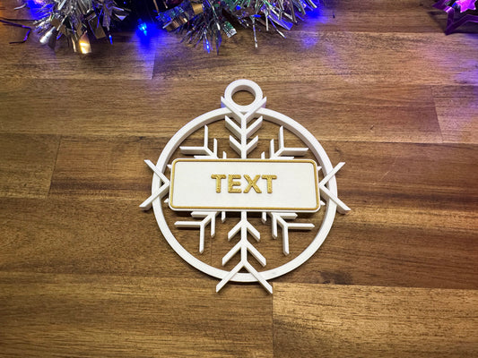 Personalisierter Christbaumschmuck - Schneeflocke